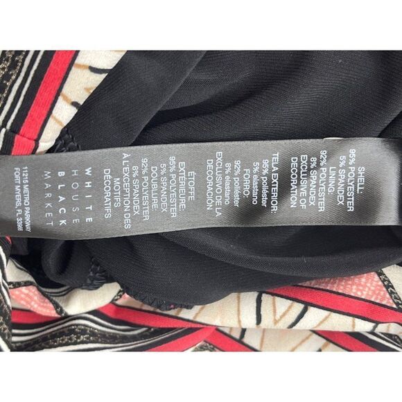 White House Black Market Aztec Trim Long Sleeve Shift Dress Size S - Picture 8 of 10